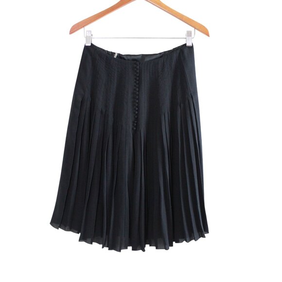 Elie Tahari Pleated Silk Skirt - Picture 3 of 15